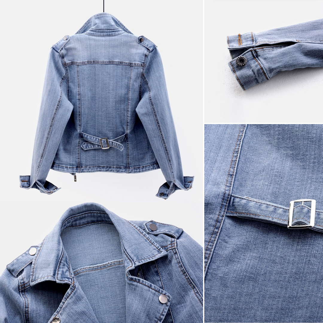 Lynora Dunkelblaue Denim Jacke Damen
