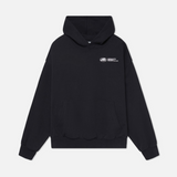 Schwarzer Oversized Hoodie Damen mit Kapuze Vorderansicht
