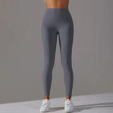 Leggings Damen in Dunkelgrau, nahtlos und elastisch
