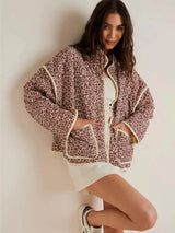 Patch & Puff Steppjacke Damen braun floral
