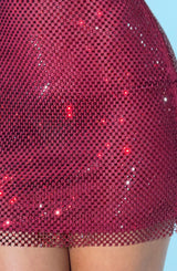 Stellara | Glitzer-Mesh Minikleid mit eckigem Ausschnitt & tiefem Rückenausschnitt