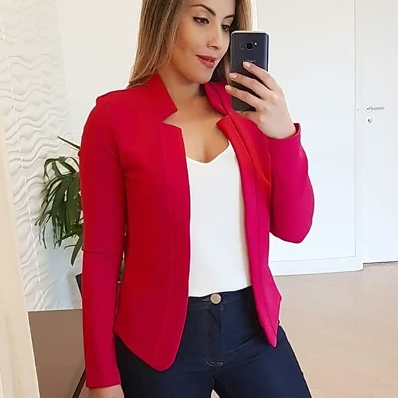 AvaBlazer Damen Blazer Rot – eleganter Softblazer
