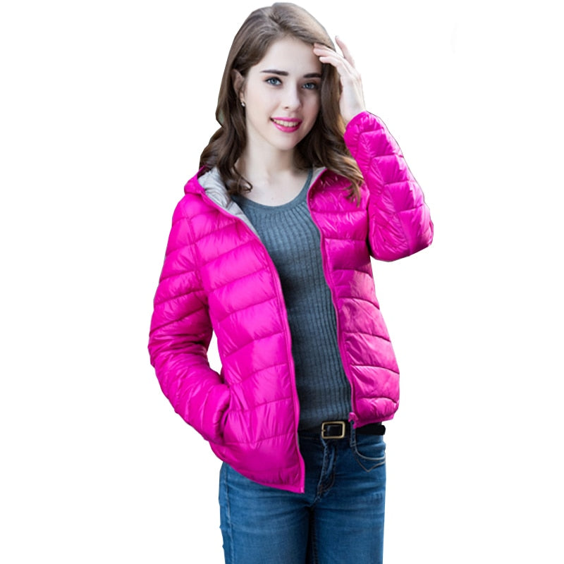 Velmora | Wende-Daunenjacke für Damen – Leicht, Warm & Wasserabweisend
