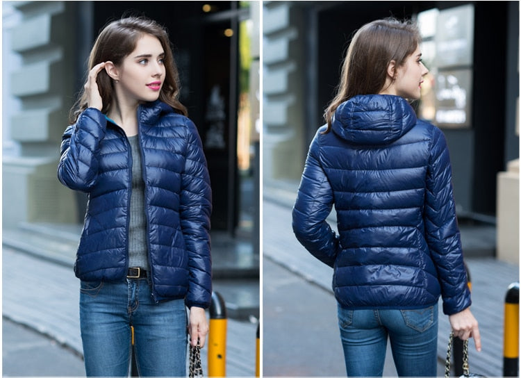 Velmora | Wende-Daunenjacke für Damen – Leicht, Warm & Wasserabweisend