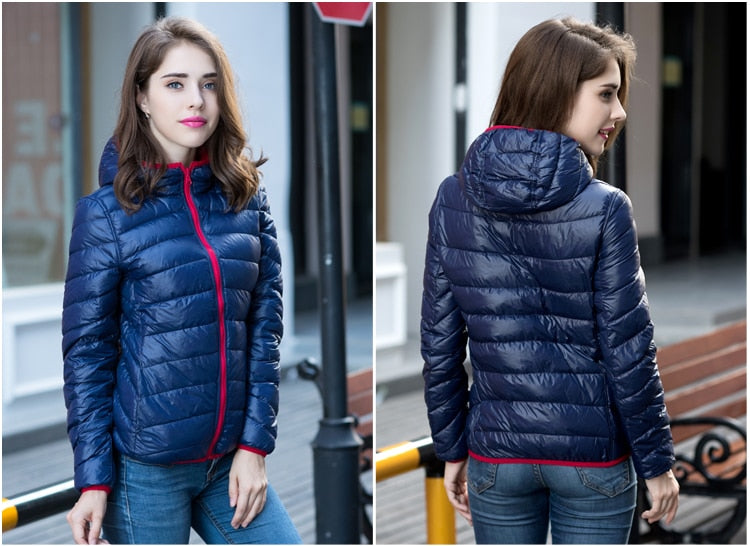 Velmora | Wende-Daunenjacke für Damen – Leicht, Warm & Wasserabweisend