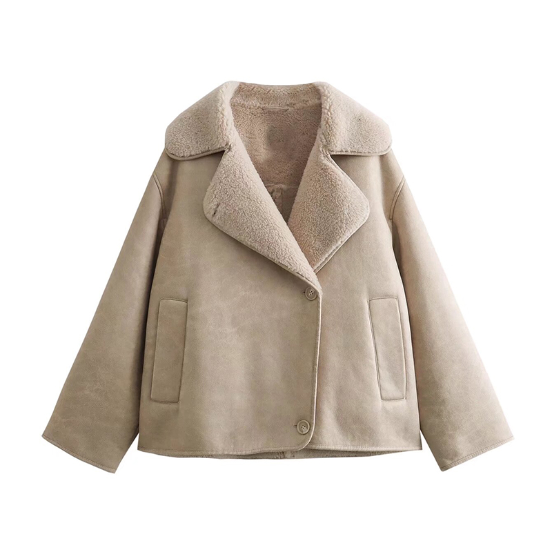 Nevada Luxe | Winterjacke mit Veloursleder-Optik & Fleece-Futter